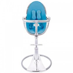 Blue - Стульчик для кормления Bloom  Fresco Chrome SILVER